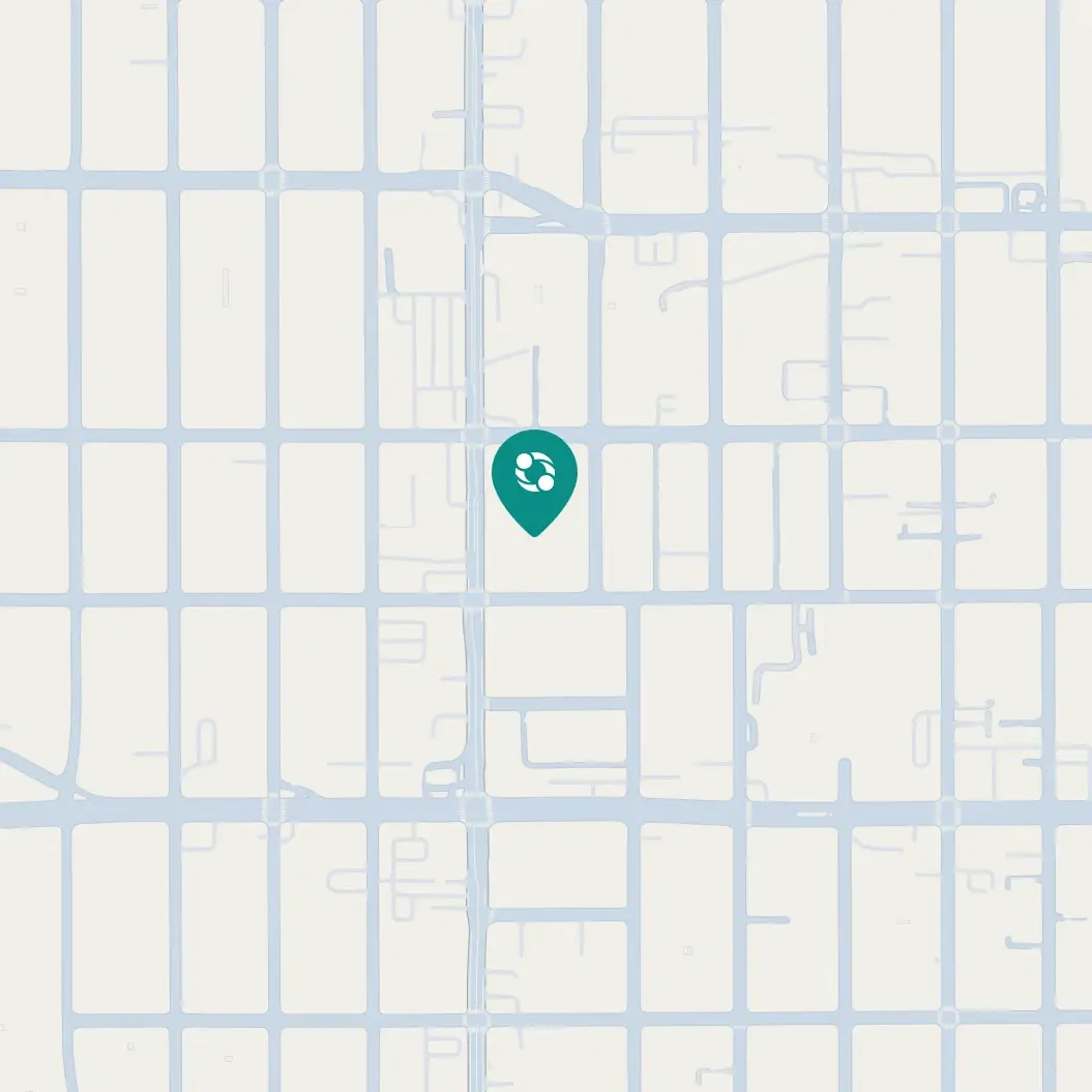 Map showing the Clever Care Koreatown community center location