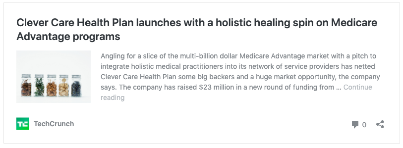 Tech Crunch Cleaver Care article